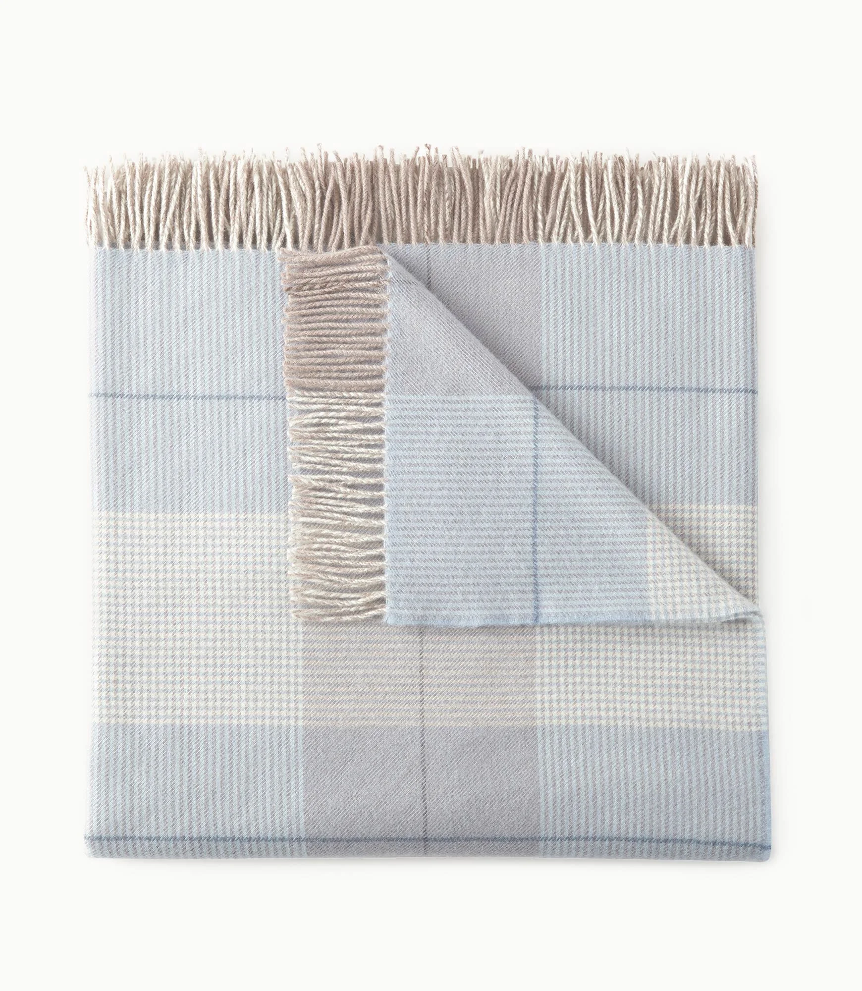 YORK MERINO WOOL PLAID THROW BLANKET